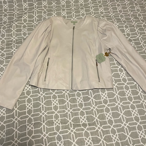 NWT Genuine Leather Moto Jacket - Picture 2 of 7